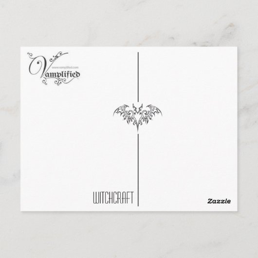Vamplified WITCHCRAFT Briefkaart (Achterkant)