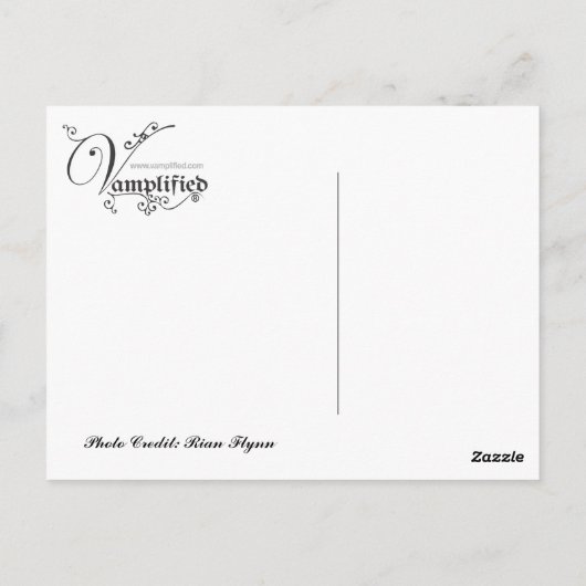 Vamplified, www.vamplified.com briefkaart (Achterkant)