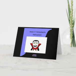 Vamptastisch Halloween horizontaal Wenskaart Kaart