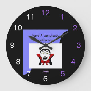 Vamptastische Halloween Acrylwandklok Grote Klok