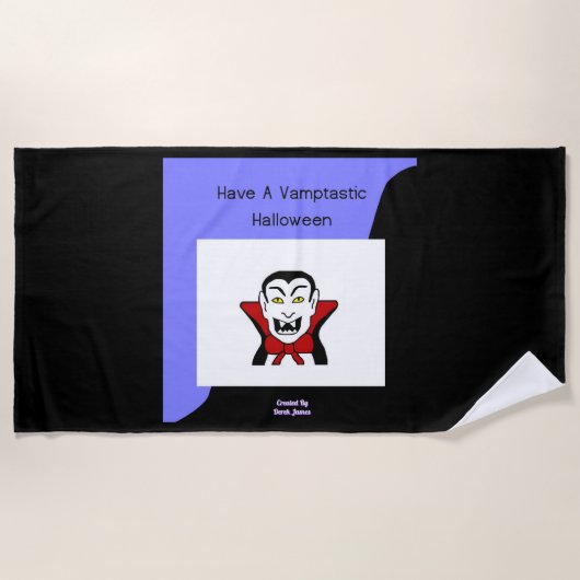 Vamptastische Halloween Beach Towel Strandlaken (Voorkant)