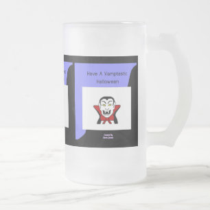Vamptastische Halloween Large Frosted Glass Mok