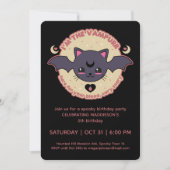 Vampur griezelig Schattige Halloween Verjaardagsfe Kaart (Voorkant)