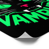 Vampurr Cat Vampire Kat Halloween Cats Spooky Pe Poster (Hoek)