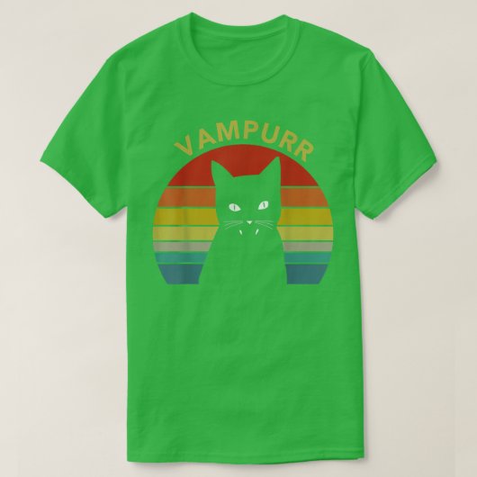 Vampurr Cat Vampire Teeth Cat Halloween Costume Vi T-shirt (Design voorkant)