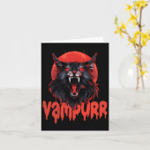 Vampurr Coon Spooky Vampire Halloween Maine Coon C Kaart (Gele Bloem)