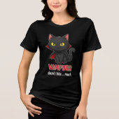 Vampurr doesn’t bite… much, funny cat Tri-Blend shirt (Voorkant)
