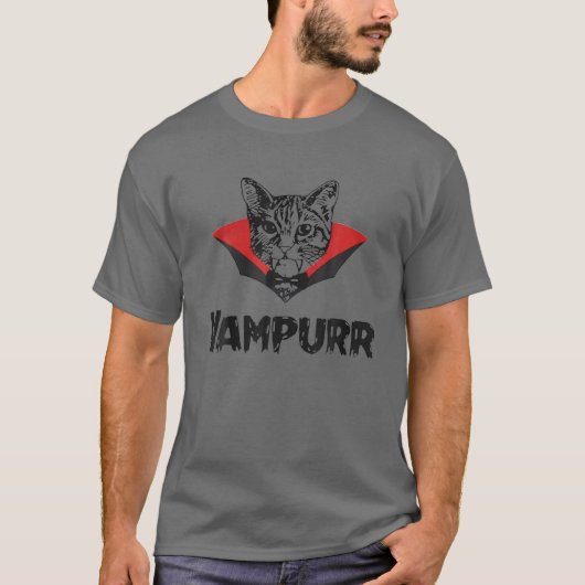 Vampurr - Funny Vampire Kitty Cat - Halloween T T-shirt (Voorkant)