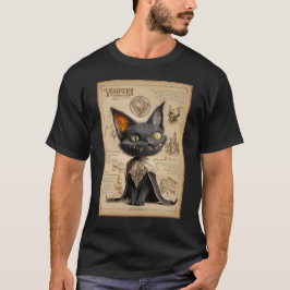 Vampurr: Illustratie van kattenbestiarium over vam T-shirt