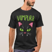 Vampurr Vampire Cat Funny Halloween Costume Women  T-shirt (Voorkant)