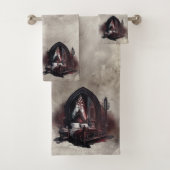 Vampy Boudoir | Gothic Red Victoriaans Slaapkamer Bad Handdoek (Insitu)