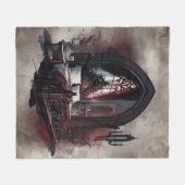 Vampy Boudoir | Gothic Red Victoriaans Slaapkamer  Fleece Deken (Voorkant (Horizontaal))