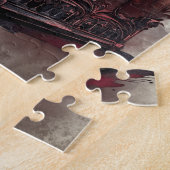 Vampy Boudoir | Gothic Red Victoriaans Slaapkamer  Legpuzzel (Zijkant)