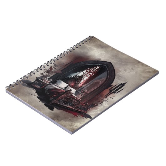 Vampy Boudoir | Gothic Red Victoriaans Slaapkamer  Notitieboek (Linkerzijde)