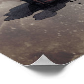 Vampy Boudoir | Gothic Red Victoriaans Slaapkamer Poster (Hoek)