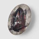 Vampy Boudoir | Gothic Red Victoriaans Slaapkamer  Ronde Klok (Hoek)