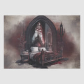 Vampy Boudoir | Gothic Red Victoriaans Slaapkamer  Tissuepapier (Voorkant)