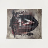 Vampy Boudoir | Gothic Red Victoriaans Slaapkamer Wandkleed (Voorkant (horizontaal))