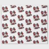 Vampy Mode | Strappy Enkelstiletto's met Rozen Cadeaupapier (Vlak)