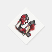 Vampy Mode | Strappy Enkelstiletto's met Rozen Servet (Hoek)