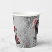 Vampy Spiked Stiletto | Red Rose High Heel Grunge Papieren Bekers (Rechts)