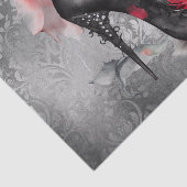 Vampy Spiked Stiletto | Red Rose High Heel Grunge Tissuepapier (Detail)