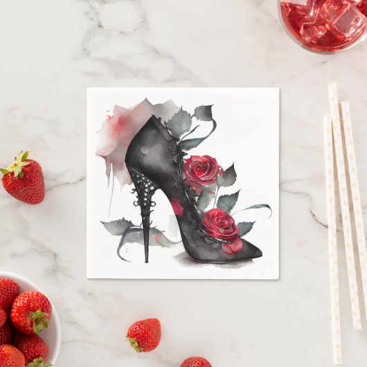Vampy Spiked Stiletto | Red Rose Mode Hoge hak Servet (Insitu)