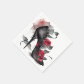 Vampy Spiked Stiletto | Red Rose Mode Hoge hak Servet (Hoek)