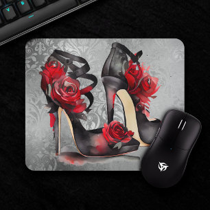 Vampy Strappy Stilettos   Red Rose Hakken op Grung Muismat