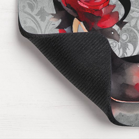 Vampy Strappy Stilettos | Red Rose Hakken op Grung Muismat (Hoek)