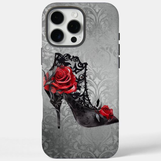 Vampy Vogue Grunge | Stiletto Lace Bootie Rozen Case-Mate iPhone Case (Achterkant)