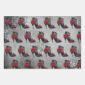 Vampy Vogue Grunge | Stiletto Lace Bootie Rozen Inpakpapier Vel (Voorkant)