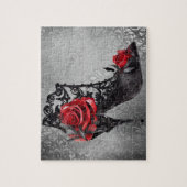 Vampy Vogue Grunge | Stiletto Lace Bootie Rozen Legpuzzel (Verticaal)