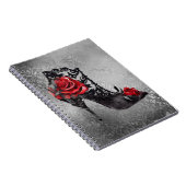 Vampy Vogue Grunge | Stiletto Lace Bootie Rozen Notitieboek (Rechterzijde)