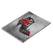 Vampy Vogue Grunge | Stiletto Lace Bootie Rozen Notitieboek (Linkerzijde)