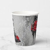 Vampy Vogue Grunge | Stiletto Lace Bootie Rozen Papieren Bekers (Rechts)