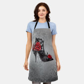 Vampy Vogue Grunge | Stiletto Lace Bootie Rozen Schort (Gedragen)