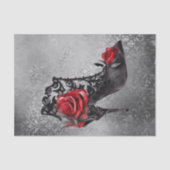 Vampy Vogue Grunge | Stiletto Lace Bootie Rozen Tissuepapier (Voorkant)