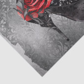 Vampy Vogue Grunge | Stiletto Lace Bootie Rozen Tissuepapier (Detail)