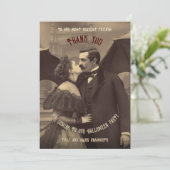 Vampyre Kiss  Dracula Halloween Bedankkaart (Staand voorkant)