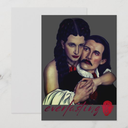 Vampyre Love Feestdagenkaart (Voorkant / Achterkant)