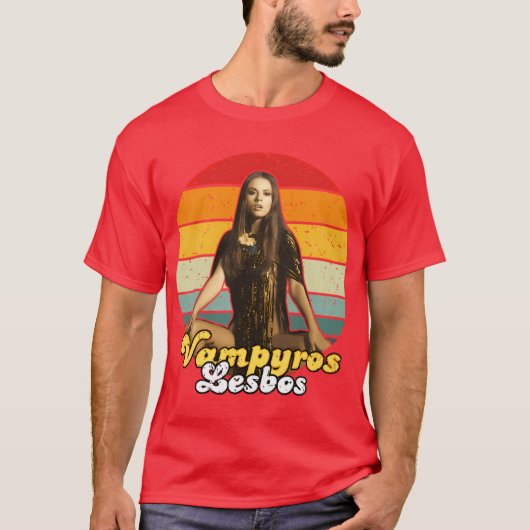 Vampyros Lesbos Retro Movie T-shirt (Voorkant)