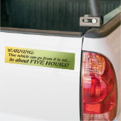 Van 0 tot 60 Bumpersticker (Op Truck)