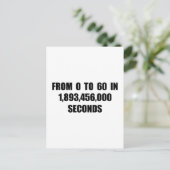 Van 0 tot 60 in seconden briefkaart (Staand voorkant)