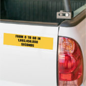 Van 0 tot 60 in seconden bumpersticker (Op Truck)