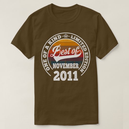 van 11 november 2011 tot 11 jaar t-shirt (Design voorkant)