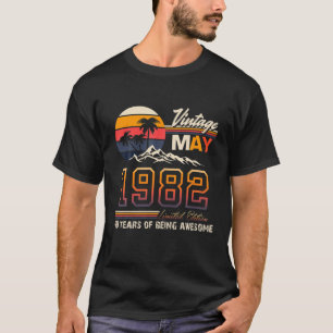 Van 1982 tot 40 jaar Geweldige Vintage T-shirt