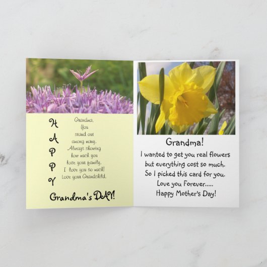 Van (1) Kleinkind aan Grootmoeder Kaart (Binnen)