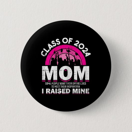 van 2024 Moeder Afstuderen Familie Mama Afstuderen Ronde Button 5,7 Cm (Voorkant)