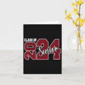 van 2024 senior 24 laatste dag van school Afstuder Kaart (Gele Bloem)